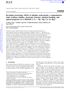 Revisiting isoreticular MOFs of alkaline earth metals: a comprehensive