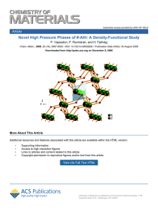 Novel High Pressure Phases of #-AlH : A Density-Functional Study Article