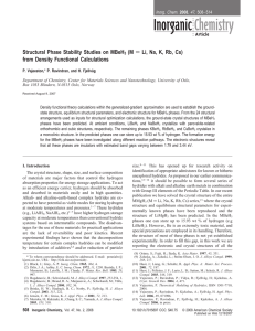 Structural Phase Stability Studies on MBeH (M Li, Na, K, Rb, Cs)