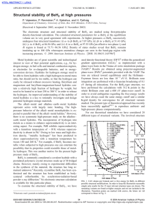 Structural stability of BeH at high pressures ␣