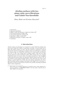 Abelian surfaces with two plane cubic curve fibrations and Calabi-Yau threefolds