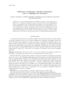 CREMONA CONVEXITY, FRAME CONVEXITY, AND A THEOREM OF SANTAL ´ O