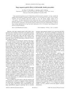 Huge magneto-optical effects in half-metallic double perovskites * R. Vidya,