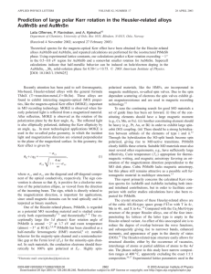 Prediction of large polar Kerr rotation in the Heusler-related alloys