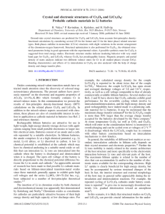 Crystal and electronic structures of Cr O and LiCr :