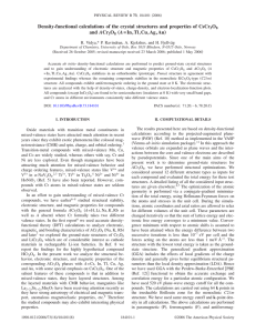 Density-functional calculations of the crystal structures and properties of CsCr O A *