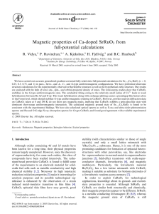Magneticproperties of Ca-doped SrRuO from full-potential calculations (ag,