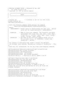 % ARTICLE DOCUMENT STYLE -- Released 22 Dec 1987