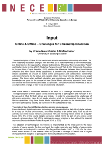 Input Online &amp; Offline – Challenges for Citizenship Education