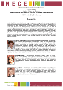 Biographies  Active Citizens for Europe: