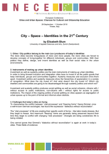City – Space – Identities in the 21 Century by Elisabeth Blum