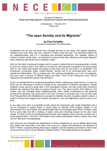 “The open Society and its Migrants” by Paul Scheffer