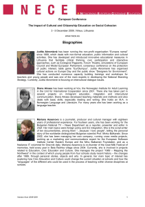 Biographies  European Conference