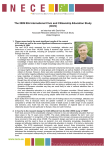 The 2009 IEA International Civic and Citizenship Education Study (ICCS)