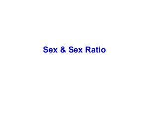Sex &amp; Sex Ratio