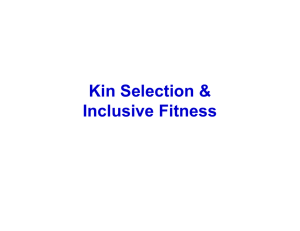 Kin Selection &amp; Inclusive Fitness
