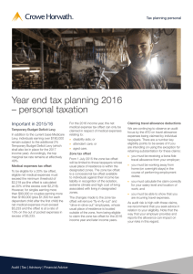 Year end tax planning 2016 – personal taxation Important in 2015/16