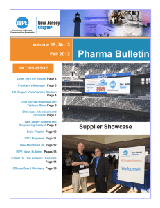 Pharma Bulletin Volume 19, No. 3  Fall 2012