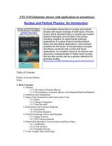 FYS 3510 Subatomic physics with applications in astrophysics