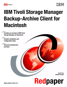 IBM Tivoli Storage Manager Backup-Archive Client for Macintosh Front cover