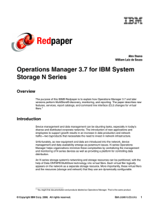 Red paper Operations Manager 3.7 for IBM System Storage N Series