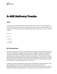 A-SSE Delivery Trucks Task x y