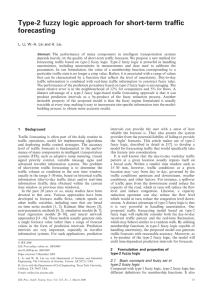 Type-2 fuzzy logic approach for short-term traffic forecasting