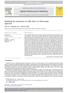 Modeling the asymmetry in trafﬁc ﬂow (a): Microscopic approach Hao Xu