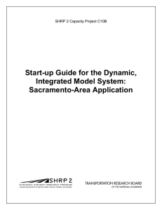 Start-up Guide for the Dynamic, Integrated Model System: Sacramento-Area Application