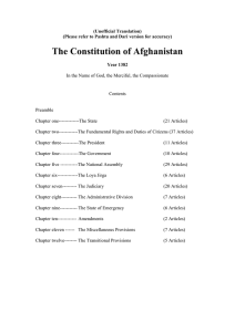 The Constitution of Afghanistan