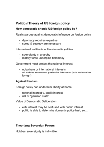 Political Theory of US foreign policy