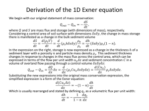 Derivation of the 1D Exner equation