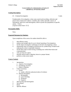 Chabot College Fall 2004  Course Outline for Administration of Justice 63