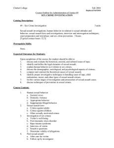 Chabot College Fall 2004  Course Outline for Administration of Justice 69