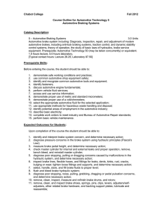 Chabot College Fall 2012 Course Outline for Automotive Technology 5