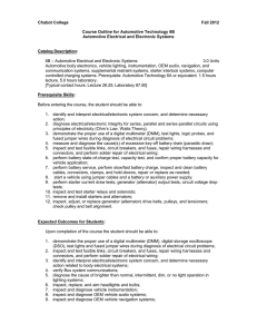 Chabot College Fall 2012 Course Outline for Automotive Technology 6B