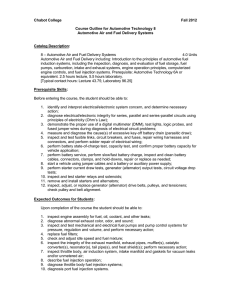 Chabot College Fall 2012 Course Outline for Automotive Technology 8