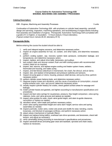 Chabot College Fall 2012  Course Outline for Automotive Technology 63B