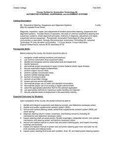 Chabot College Fall 2005  Course Outline for Automotive Technology 66