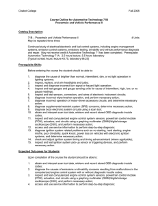 Chabot College Fall 2008  Course Outline for Automotive Technology 71B