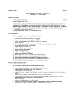 Chabot College Fall 2007 Course Outline for Automotive Technology 61