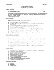 Chabot College Fall, 2006 Course Outline for Business 2