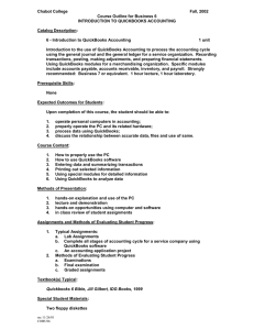 Chabot College  Fall, 2002 Course Outline for Business 6