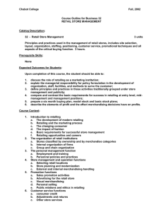 Chabot College  Fall, 2002 Course Outline for Business 32