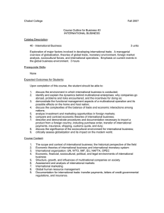 Chabot College Fall 2007  Course Outline for Business 40