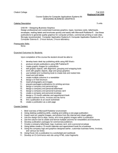 Chabot College Fall 2005  Course Outline for Computer Applications Systems 84