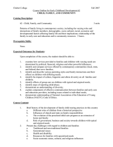 Chabot College Fall 2007 Course Outline for Early Childhood Development 62