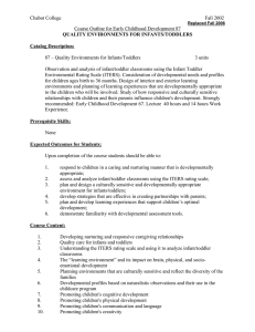 Chabot College  Fall 2002 Course Outline for Early Childhood Development 87