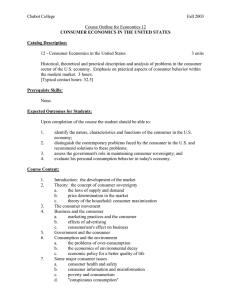 Chabot College Fall 2003  Course Outline for Economics 12