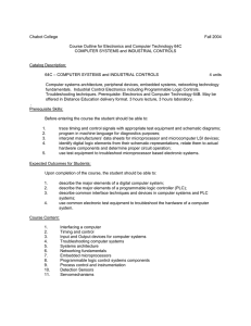 Chabot College Fall 2004 Course Outline for Electronics and Computer Technology 64C